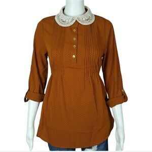 ‎MILEY + MOLLY TOP BUTTON DOWN  COLOR CHESTNUT